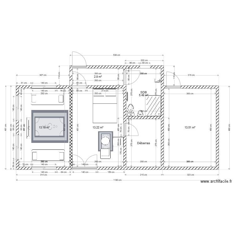 STUDIO DE CAMPAGNE. Plan de 0 pièce et 0 m2