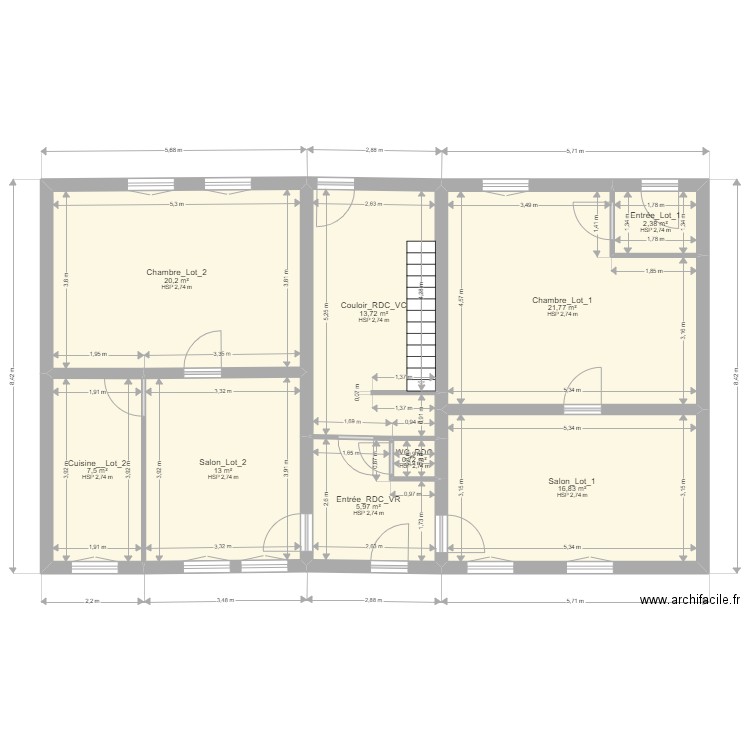 Projet Surduval_Brut. Plan de 0 pièce et 0 m2