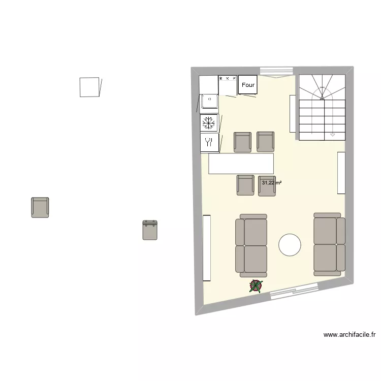 Triplex Caussade. Plan de 1 et 31 m² Triplex Caussade. Plan de 1 et 31 m²