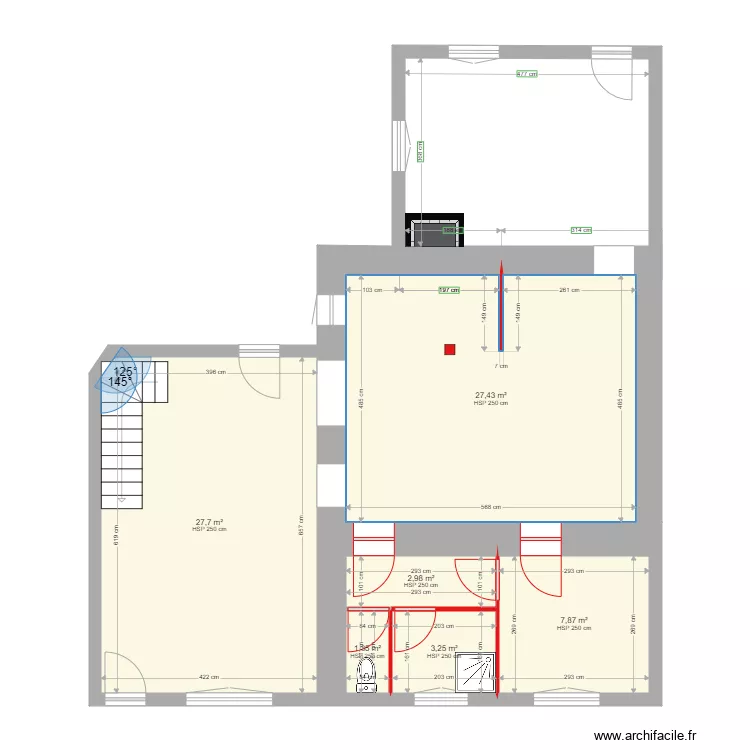 HURTAUD - Saint Gervais RDC DEMOLITION. Plan de 