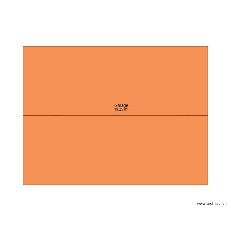 Garage Yannick. Plan de 1 pièce et 19 m2