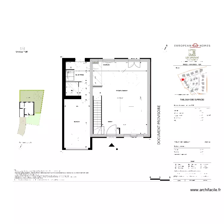 M011. Plan de 2 et 42 m² M011. Plan de 2 et 42 m²