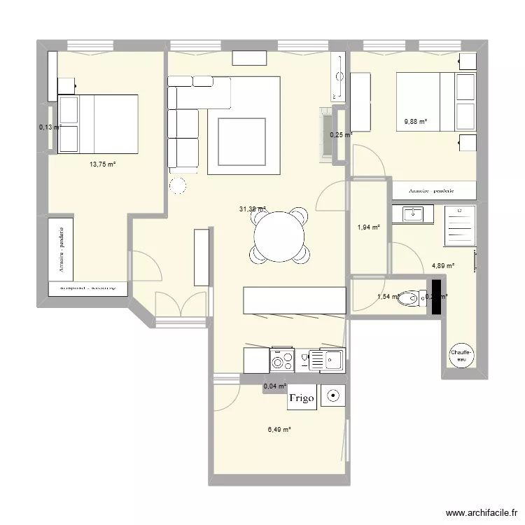 paradis r&eacute;nov&eacute;. Plan de 