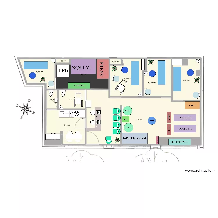 CABINET KINE. Plan de CABINET KINE. Plan de