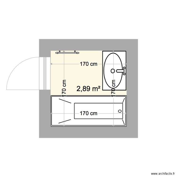 Cauderan Salle de bain 2. Plan de 0 pièce et 0 m2