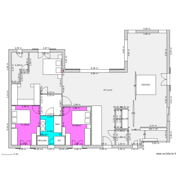 replan. Plan de 0 pièce et 0 m2