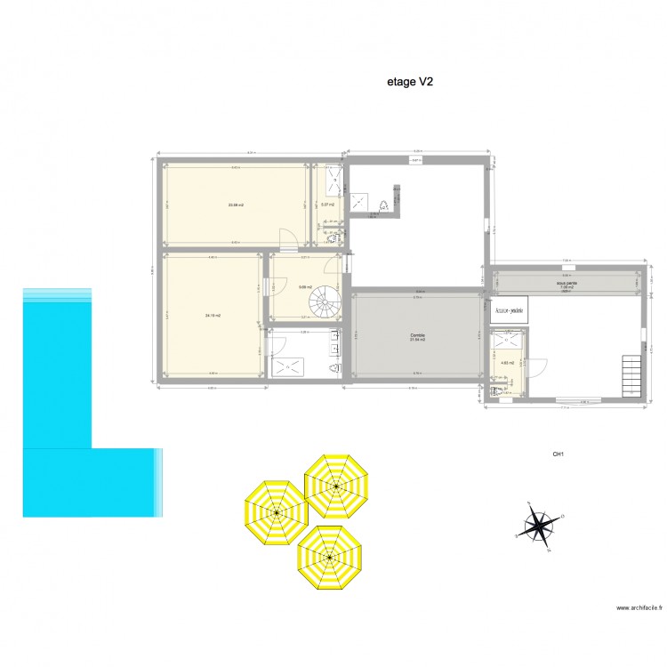 talmont etageV2 et ext. Plan de 0 pièce et 0 m2