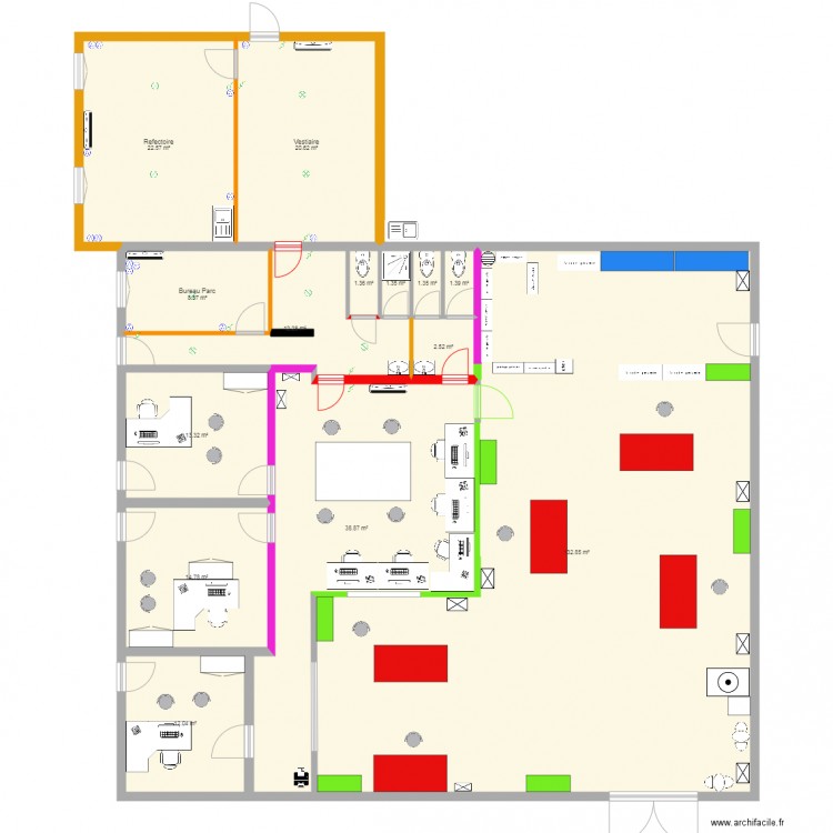 KP1 modifié version 10 pour travaux. Plan de 0 pièce et 0 m2