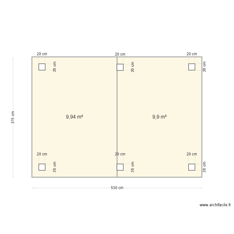 Vue de haut plan de masse. Plan de 0 pièce et 0 m2