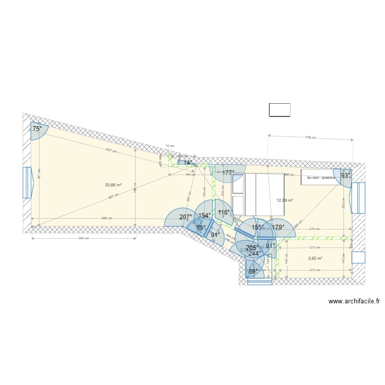 DAlembert Chambre et SDB v02. Plan de 0 pièce et 0 m2