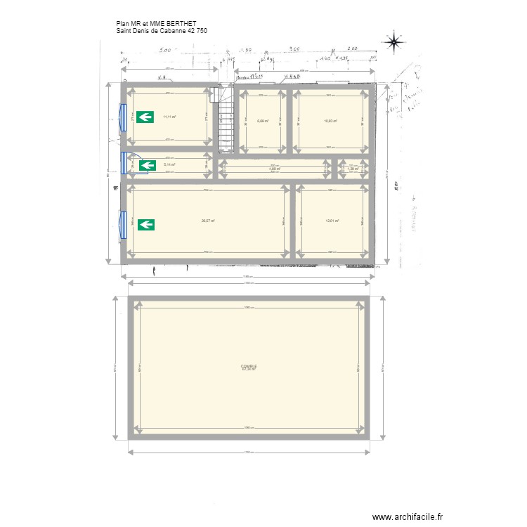 BERTHET. Plan de 0 pièce et 0 m2