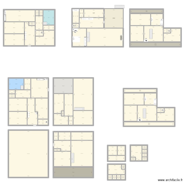 Maison Ferreri. Plan de 78 pièces et 1014 m2