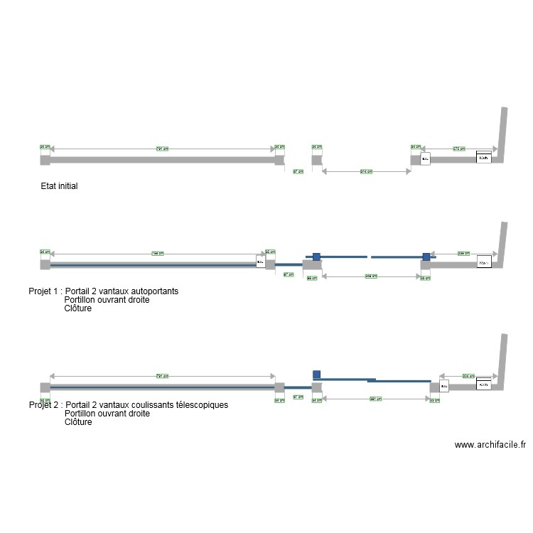 PROJET PORTAIL 2 vantaux. Plan de 0 pièce et 0 m2