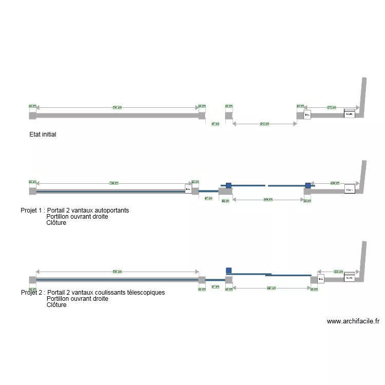 PROJET PORTAIL 2 vantaux. Plan de PROJET PORTAIL 2 vantaux. Plan de