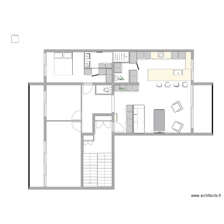 CARNON PROJET . Plan de 9 pièces et 126 m2