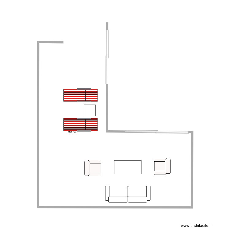 Terrasse salon. Plan de 0 pièce et 0 m2