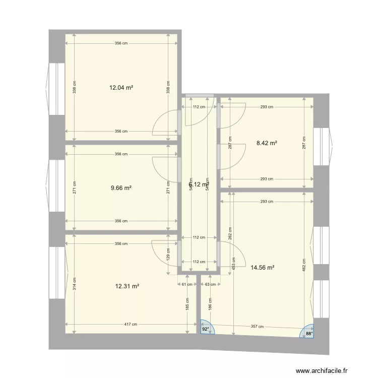 1 ETAGE GAUICHE VILLE GOETZ. Plan de 