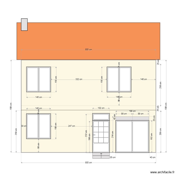 Plan – DP4 PLAN FACADE PRINCIPALE après travaux – Par vincsilver ️ ...