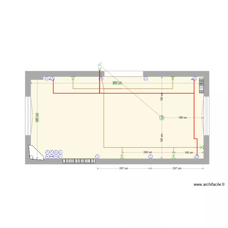 Salon Sans meubles. Plan de 