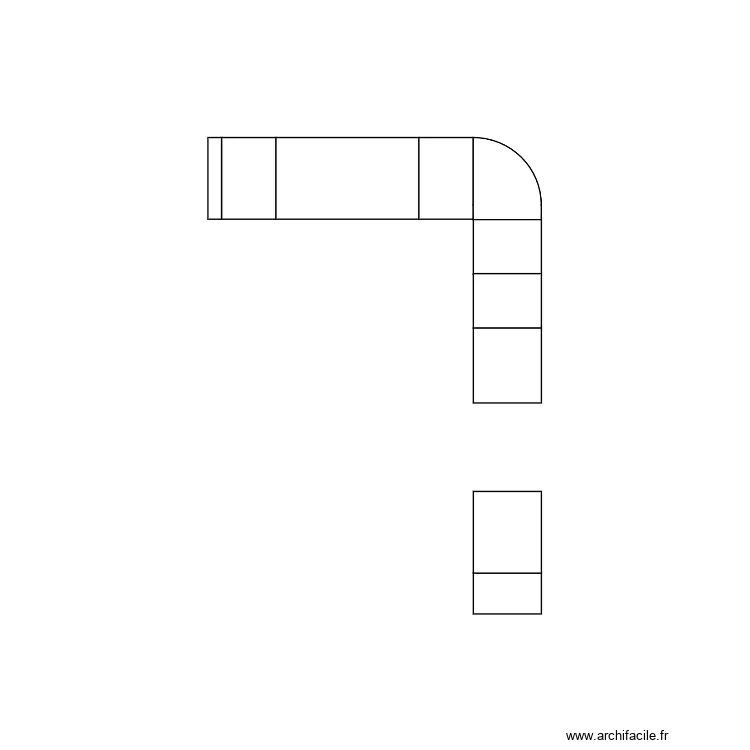meuble banque. Plan de 