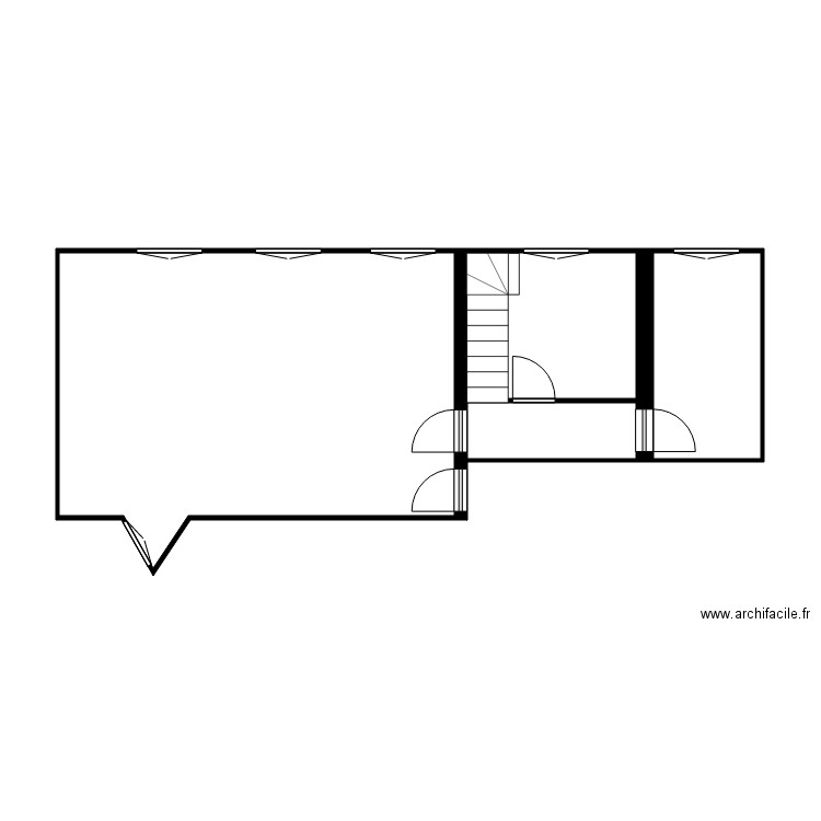 Charonne 107 3eme etage. Plan de 4 pièces et 48 m2