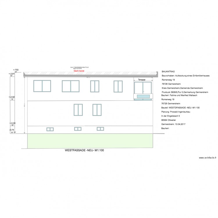 Wallasch  OSTFASSADE. Plan de 0 pièce et 0 m2