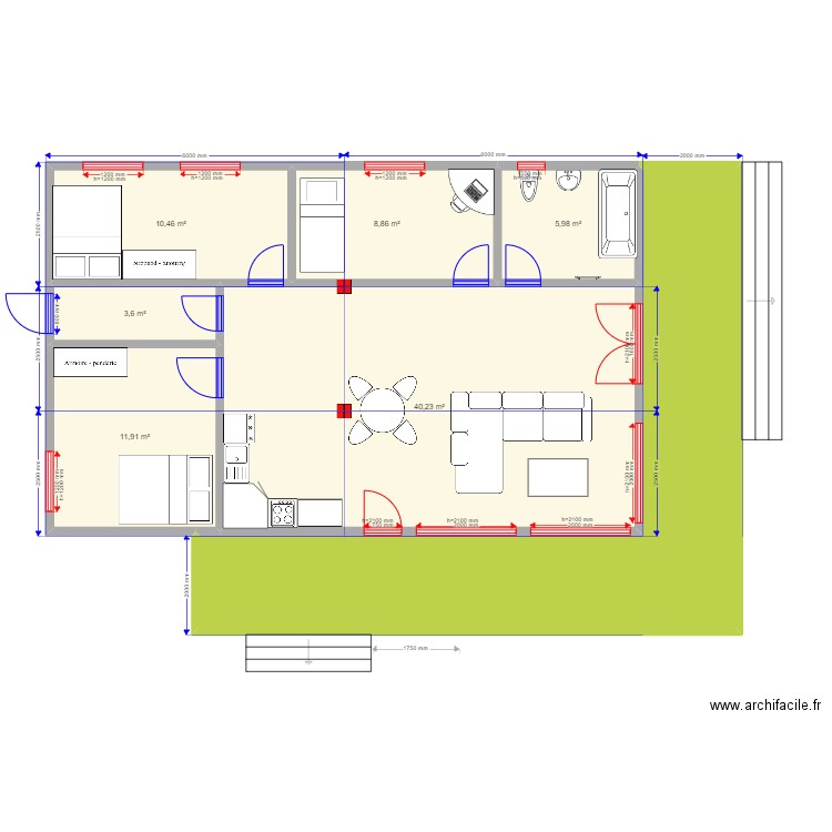 белый 6ка 18.10..2.. Plan de 7 pièces et 115 m2