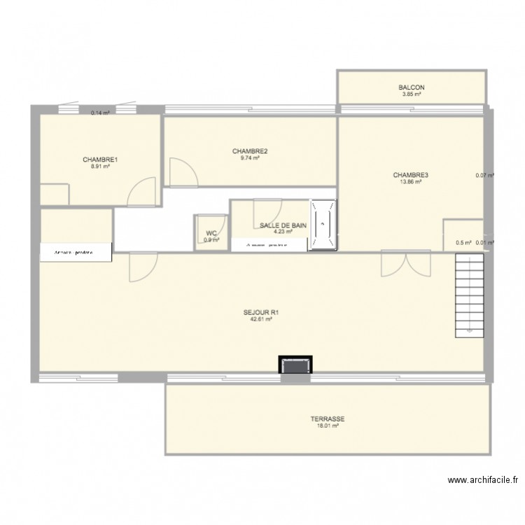 R1 duplex. Plan de 0 pièce et 0 m2