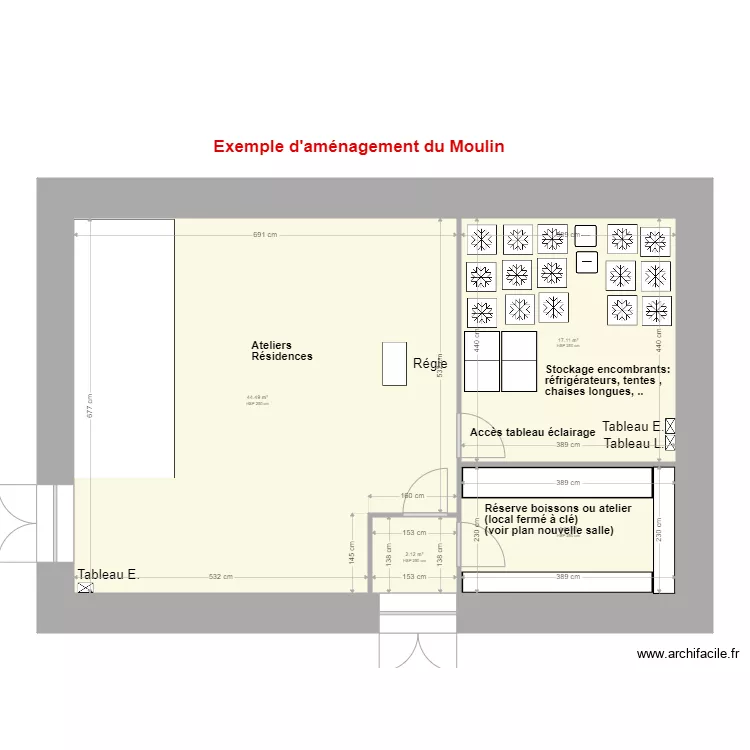 Moulin. Plan de 