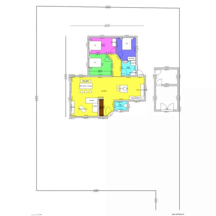 MAISON SUR TERRAIN PROJET PRINQUIAU MODIF EMPLACEMENT. Plan de MAISON SUR TERRAIN PROJET PRINQUIAU MODIF EMPLACEMENT. Plan de