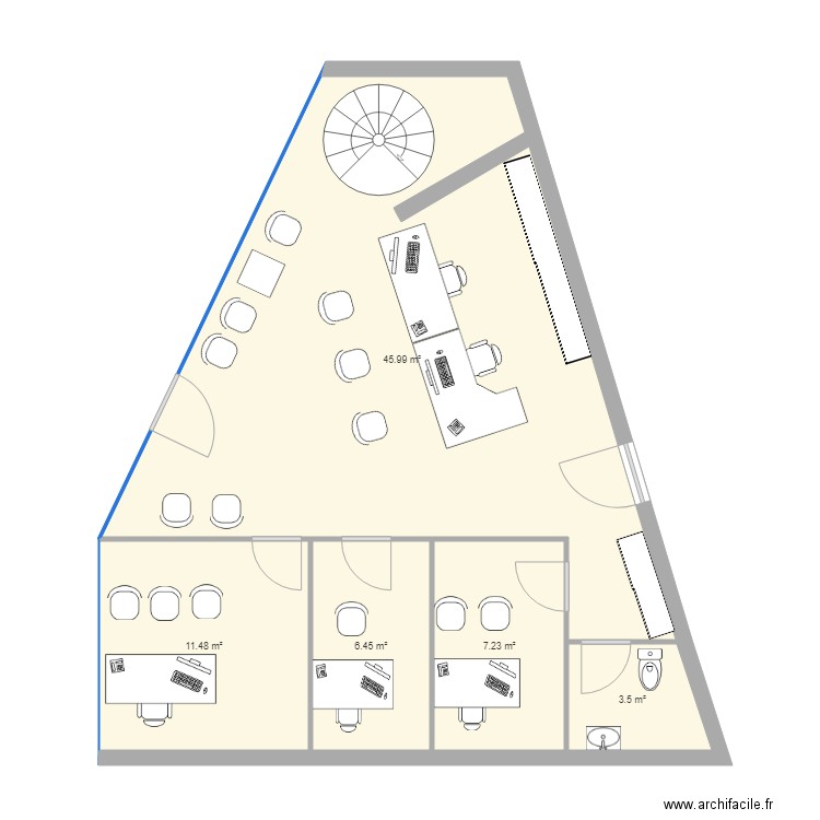 Bureau Prades. Plan de 0 pièce et 0 m2