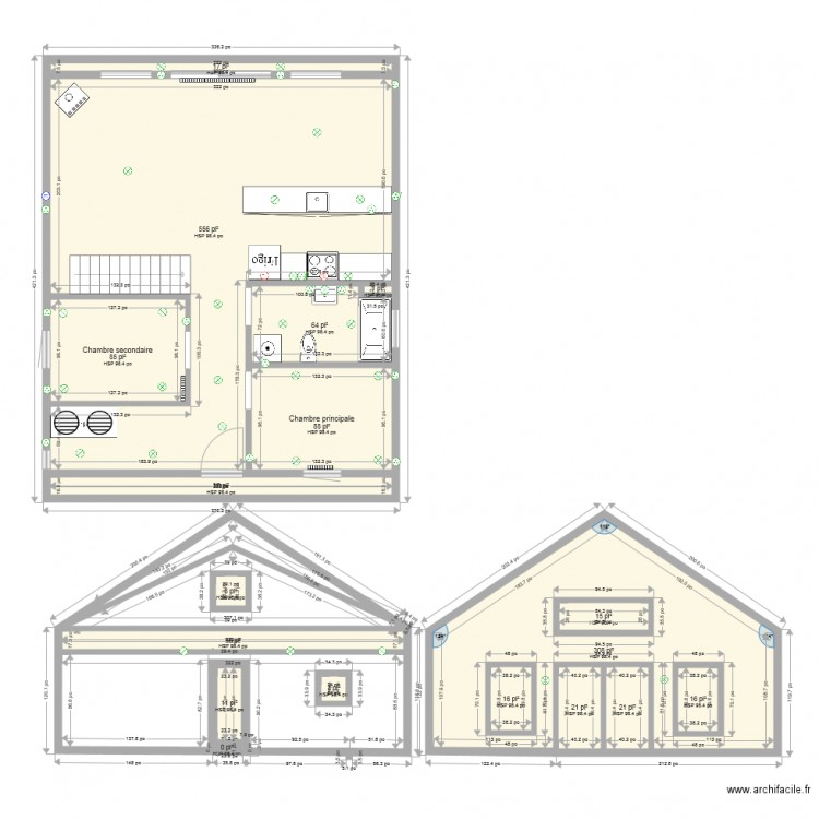 Chalet St Eugène de Guigues Plan dessiné par Janice