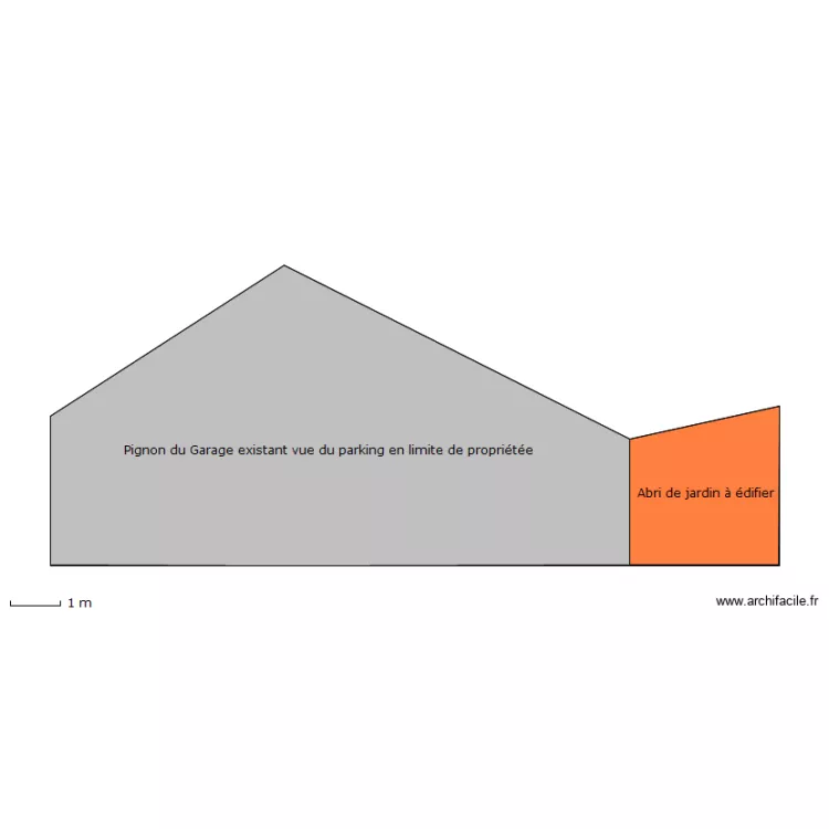 Pignon garage. Plan de Pignon garage. Plan de