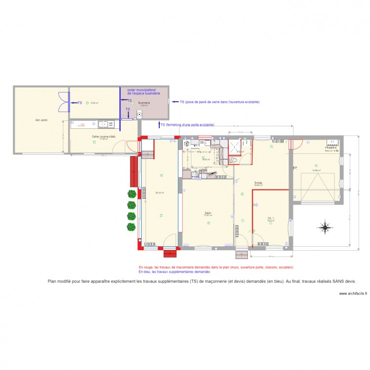 RouquiéAucamville RdC. Plan de 0 pièce et 0 m2