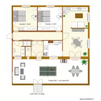 G&icirc;te T3 1er &eacute;tage 100m2 avec terrasse 50m2 