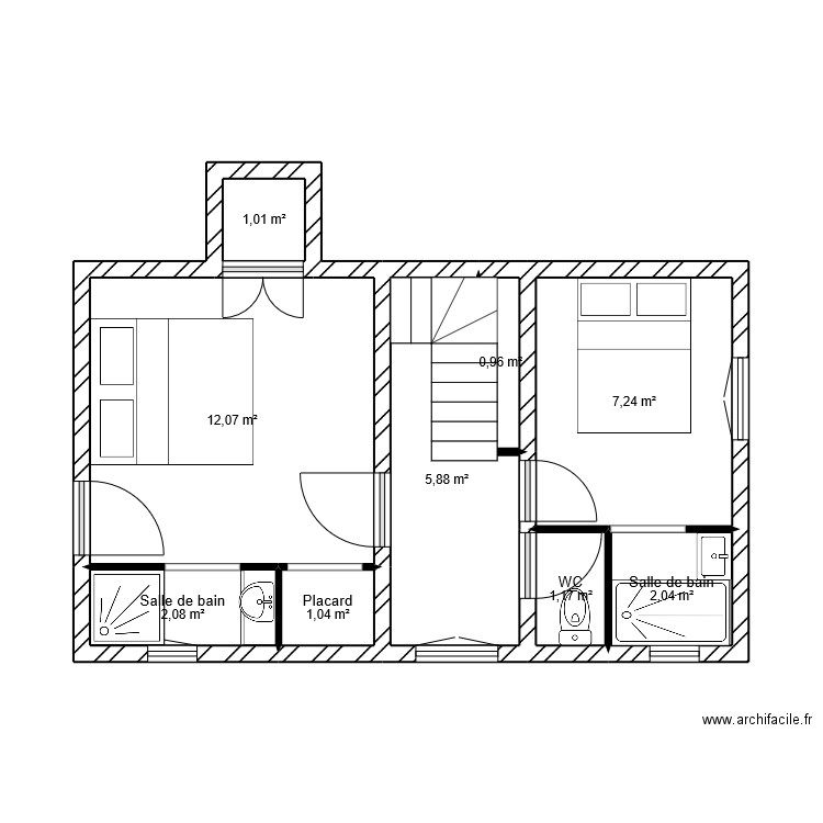 Vannessa loic bas 2. Plan de 9 pièces et 33 m2