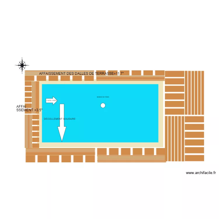 PISCINE CHANIERS. Plan de PISCINE CHANIERS. Plan de