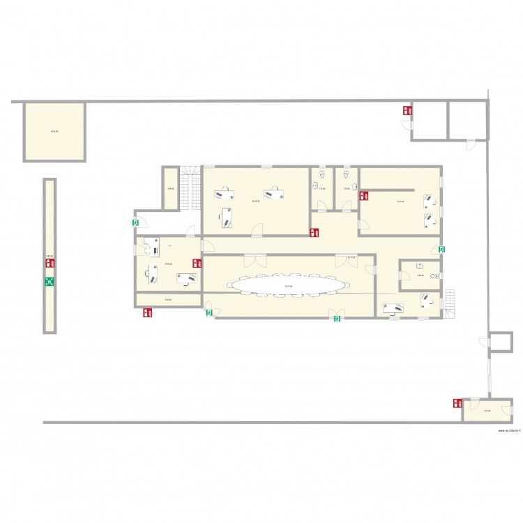 zinder rdc. Plan de 0 pièce et 0 m2