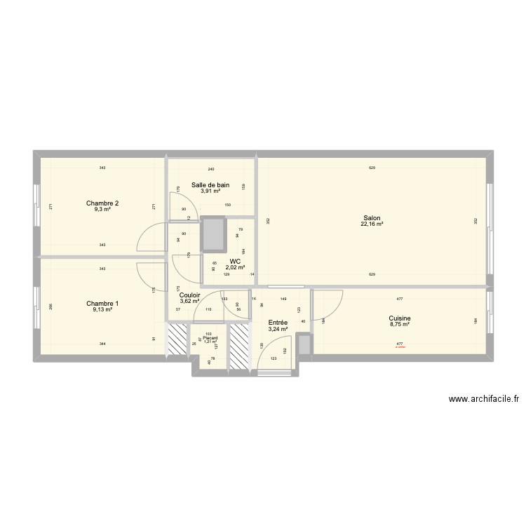 7-av-Gutenberg vierge avec ouvertures. Plan de 0 pièce et 0 m2