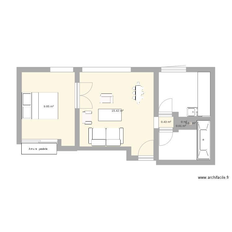 Appartement. Plan de 0 pièce et 0 m2