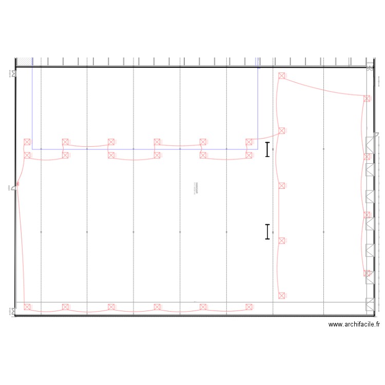 Hangar. Plan de 0 pièce et 0 m2