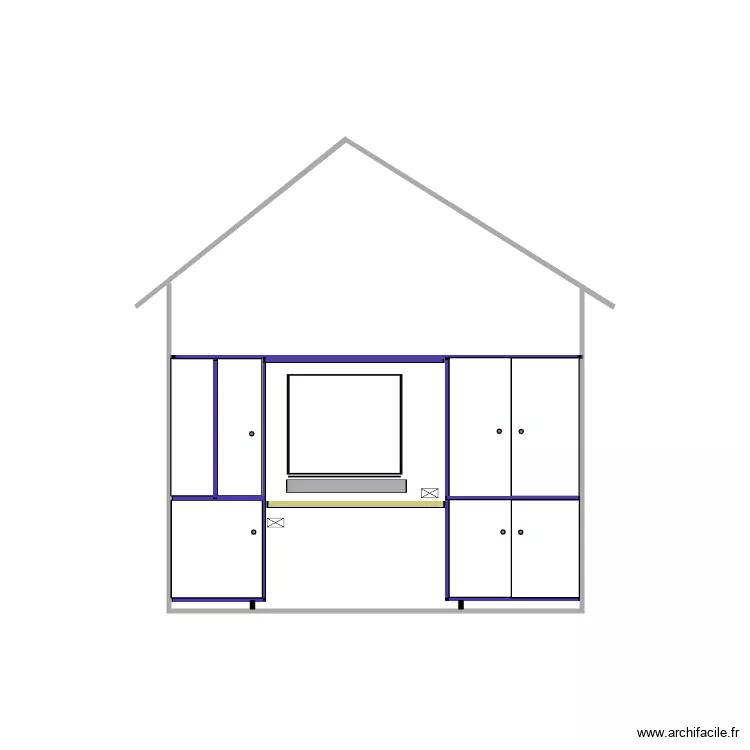 Meuble Cabanon. Plan de 