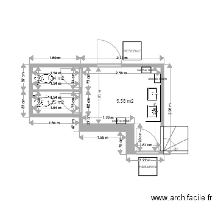 SANITAIRES GABRIEL. Plan de 0 pièce et 0 m2