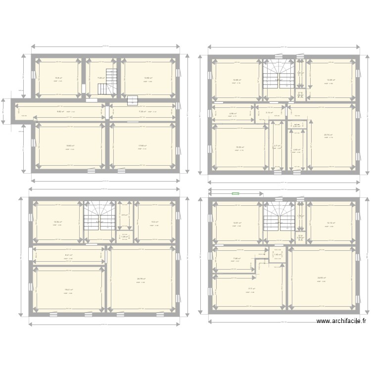 20200303 SRA Leclerc Existant. Plan de 0 pièce et 0 m2