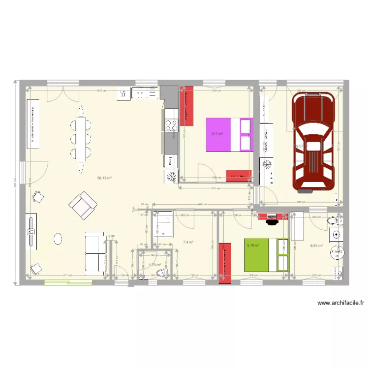 maison crev . Plan de 