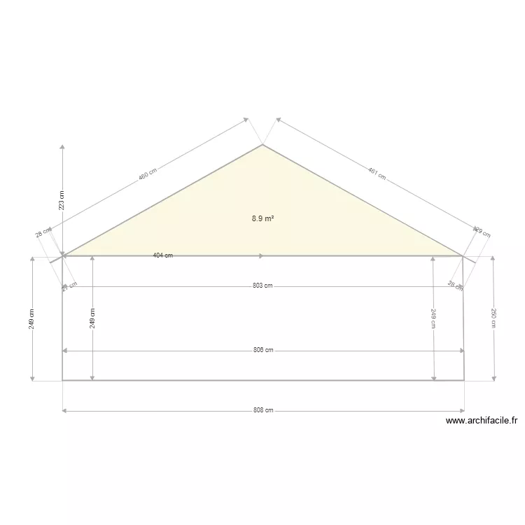 facade sud. Plan de facade sud. Plan de