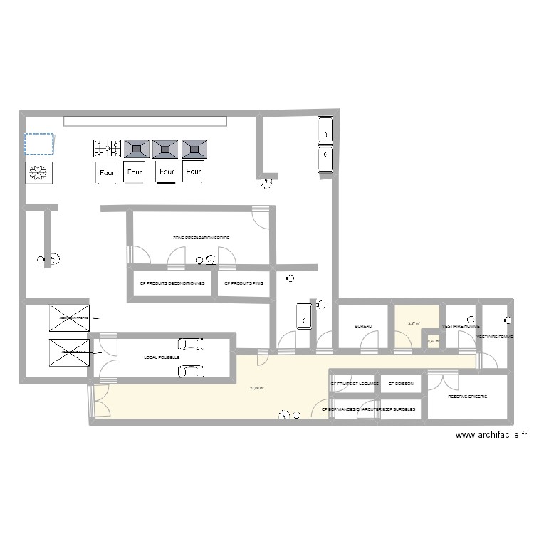 Plan cuisine Sogeres. Plan de 0 pièce et 0 m2