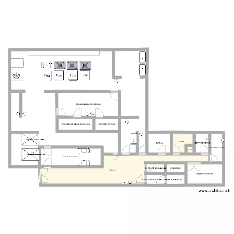 Plan cuisine Sogeres. Plan de 