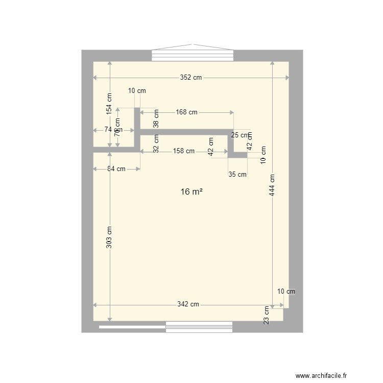 StB Pool house 2021. Plan de 1 pièce et 16 m2