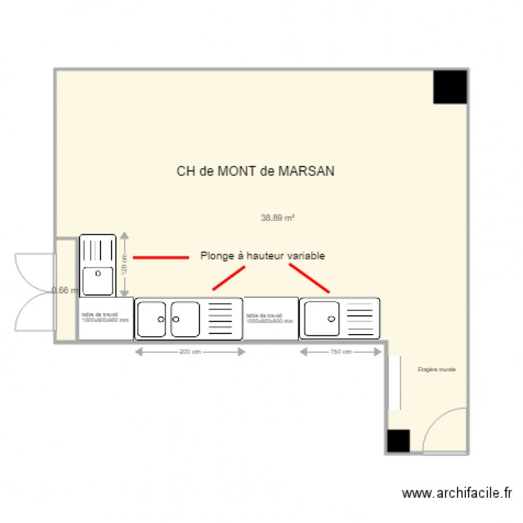 Ch de Mont de Marsan. Plan de 0 pièce et 0 m2